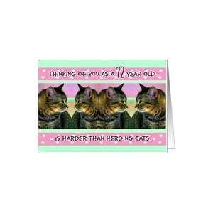  Birthday, 72, Funny, Her, Herding Cats Card: Toys & Games