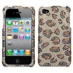 Premium iPhone 4 Leopard Skin Rhinestone Case  