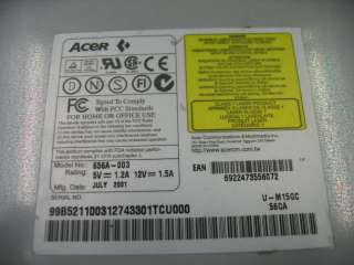 Acer 656A 003 CD ROM Drive IDE Interface 56x Max Beige  