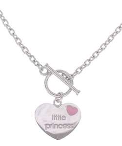 Sterling Essentials Sterling Silver Little Princess Toggle Necklace 