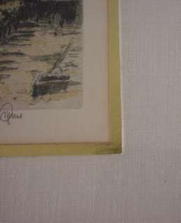 HANS FIGURA ETCHING PAPAL GARDENS ST PETERS ROME ITALY  