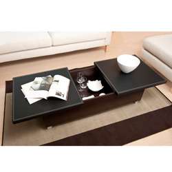 Numero Leatherette Top Coffee Table  