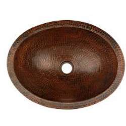 Oval Skirted Compact Hammered Copper Vessel Sink  Overstock