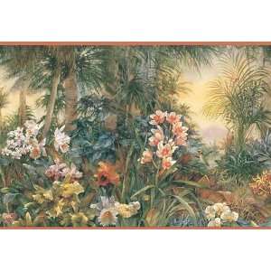  Tropical Floral Wallpaper Border: Home Improvement