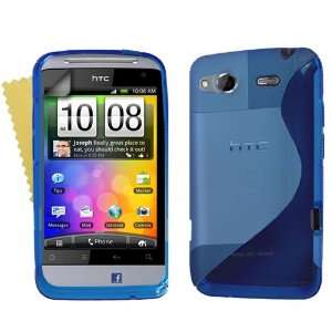  Brand New HTC Salsa Blue S Line Silicone Gel Wave Case 