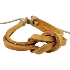   Knot Leather Bracelet / Leather Wristband / Surf Bracelet, #121