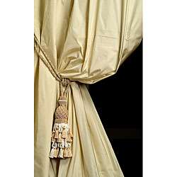   Butter Cream Faux Silk 108 inch Curtain Panel  Overstock