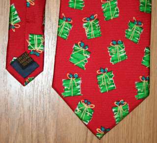 Cute CHRISTMAS PRESENTS Print Silk Neck Tie ~ Alynn NWT  