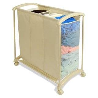Pro Mart 3 Compartment Rolling Laundry Sorter