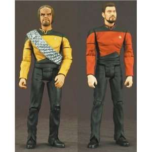  Star Trek Commander William Riker & Lieutenant Worf Action 