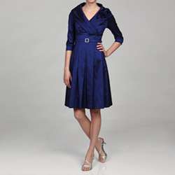   Howard Womens 3/4 Sleeve Portrait Collar Dress  Overstock
