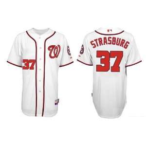 Washington Nationals #37 Strasburg White 2011 MLB Authentic Jerseys 