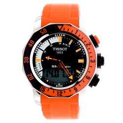   Sea Touch Screen Chrono Meter Units Orange Strap Watch  