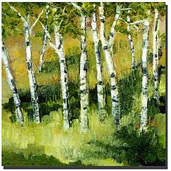 Michelle Calkins Birch Trees Gallery wrapped Canvas Art  Overstock 