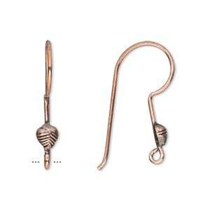 10 Handmade India Fancy Copper Ear Hooks Earring Wires  