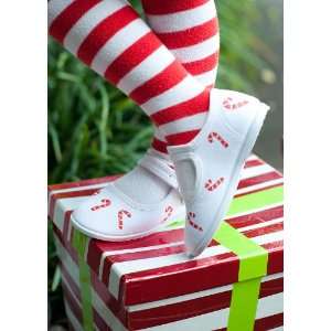  girls christmas shoes   candy canes: Home & Kitchen