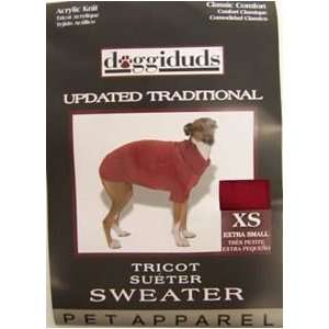  Vo Toys Doggie Duds Updated Traditional Sweater Dark Red 