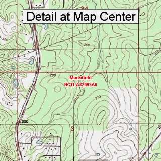   Topographic Quadrangle Map   Mansfield, Louisiana (Folded/Waterproof