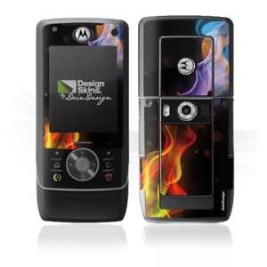  Design Skins for Motorola Z8   Coloured Flames Design 