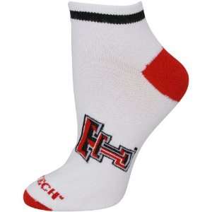  Tech Red Raiders Ladies White Flat Knit Ankle Socks: Sports & Outdoors