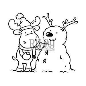  Riley And Company Cling Rubber Stamp Snowman Riley; 2 