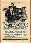 1909 Knabe Angelus Player Piano Ad New 88 Note Harpers Mag FX 
