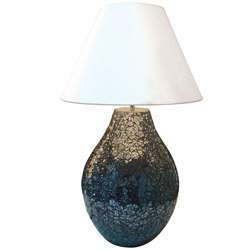 Midnight Glow Glass 1 light Mosaic Table Lamp  
