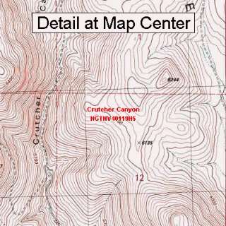 USGS Topographic Quadrangle Map   Crutcher Canyon, Nevada (Folded 