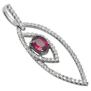 pendants other styles ruby diamond pendant in 18k white gold