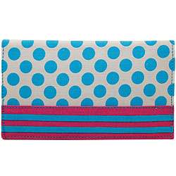 Blue Dot Canvas Checkbook Cover  Overstock