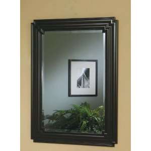 Wall Mirror with Metal Frame in Black Finish 