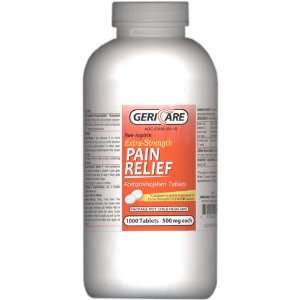 Gericare Extra Strength Pain Relief Acetaminophen Tablets 1000 Tablets 