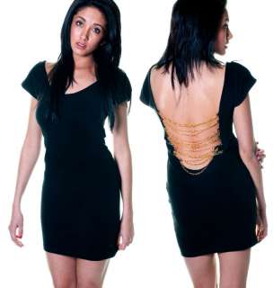 NEW MOTEL GOLDIE CHAIN BACK PARTY DRESS UK 8 10 12 14  