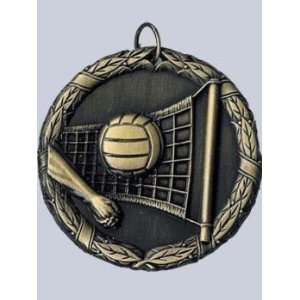  Award Medals Quick Ship Volleyball Medal (Neck Ribbon 