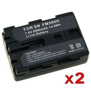  2x Li Ion Battery for Sony NP FM500H