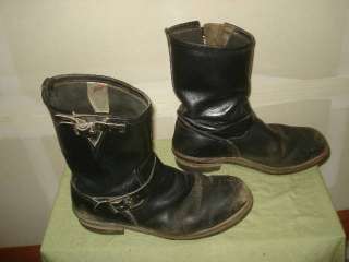 RED WING MEN VINTAGE MOTORCYCLE RIDING WORK BOOT STEEL TOE SIZE 13 D 