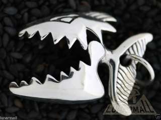 Lunarmall Silver 925 Shark , Fish Jewelry Pendant  