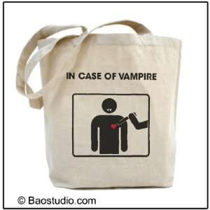  In case of vampire   Eco Friendly Tote Graphic Canvas Tote 