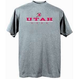 Utah Utes NCAA Dark Ash Short Sleeve T Shirt Large Sports 