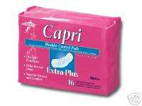 CAPRI Extra Sanitary Adult INCONTINENCE Liners, 144 Pads/case  
