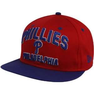   Phillies Red Royal Blue Pay Dirt Flat Bill Snapback Adjustable Hat