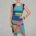 Scarlett Womens Royal Abstract Print Dress