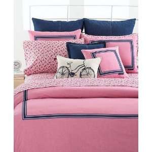  Tommy Hilfiger Pink Oxford Collection Twin Duvet Cover 