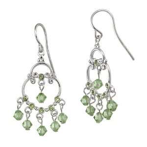   Green Crystallized Swarovski Elements Chandelier Earrings: Jewelry