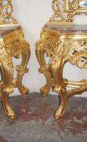 Ornate French Rococo Console Table Mirror Set  