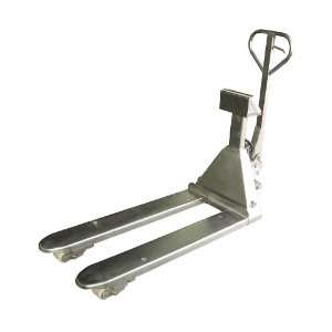 Vestil PM 2748 SCL LP SS Stainless Steel Pallet Truck with Scale, 5000 