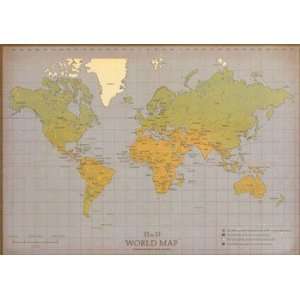   vintage collection Vintage World Map 27.00 x 20.00 Poster Print Home