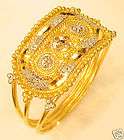 22k solid gold filigree ring from india #106
