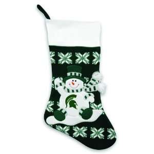 24 NCAA Michigan State Spartans Knit Snowman and Snowflake Christmas 