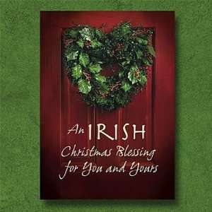  25 Pack   Elegant Irish Wreath Christmas Cards